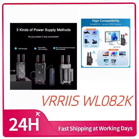 VRRIIS WL082K 400m Wireless HDMI KVM Extender Video Transmitter and Receiver Support USB Keyboard Mo