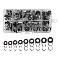 Stainless Steel Guide Ring Durable Ceramic Guide Ring 45pcs Fishing Rod Guide Ring Set Stainless Ste