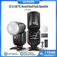 NEEWER Z2-S 2.4G TTL Round Head Flash Speedlite for Sony Cameras with Diffuser & Battery