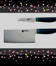 CEO大廚推薦 廚房必備    德國孖人牌 ZWILLING 冰點鋼 中式廚刀兩件裝套裝 罕有藍莓顏色  中式廚刀長7”  蔬果刀長3“  採用德國孖人牌特殊配方 不銹鋼  經過FRIODUR 冰煅工