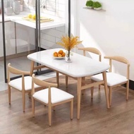 120CM/140CM Wood Dining Table Set Rectangular Modern Meja Makan/ Ikea /Meja Nordic Table/ Long Table