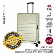 SAMEL 28" FGD 533 JAPANESES CONCEPT SHINPURUSA PREMIUM EXPANDABLE FRONT OPEN 100% PC LUGGAGE