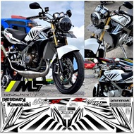 Decal Sticker Striping Variasi Motif Ori Ninja SS 150 2014 2015 Putih - Ninja Ss Zebra Putih - Ninja