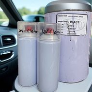 Spray tin Uv clear / clear kurang kilat sesuai untuk spotrim dan casing enjin