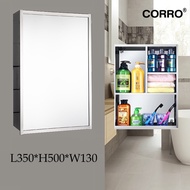 CORRO 100% Stainless Steel Bathroom Mirror Cabinet | Kabinet Rak Bercermin Bilik Air | a.a._styles_store