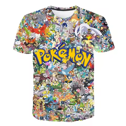 Pokemon Pikachu Splash Art Black Sleeve T-Shirt Anime Graphic Tee