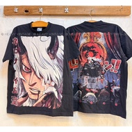 One Piece Imu bio washed Short Sleeve vintage shirt heavy Cartoon