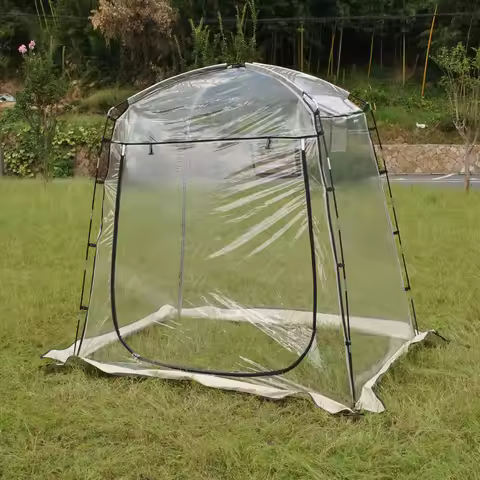 All Weather Proof Pod Sports Tent,540°View Weather Tent,4 Person Transparent Tent,Outdoor Screen Hou