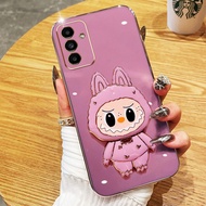 VRQR Labubu Casing for Samsung Galaxy M23 F23 M14 M13 M35 F13 M34 F34 F14 M54 M55 C55 5G Rotating Br
