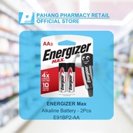 ENERGIZER Max Alkaline Battery E91BP2-AA - 2Pcs | E91BP4-AA - 4Pcs