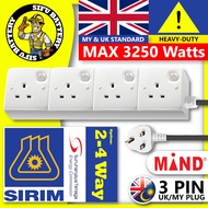 【SIRIM】MIND HEAVY DUTY Extension Wire Trailing Portable Socket Extension Wire Leads TRS 3C x 1.5MM