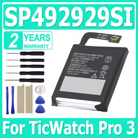 New 3.88V 577mAh SP492929SI Powerful Battery For TicWatch Pro 3 GPS Wear OS Smartwatch WH11013 Watch