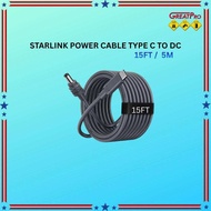 Starlink Power Cable Type C to DC 15FT / 5M