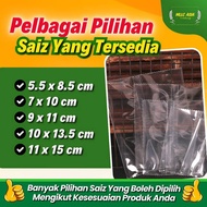 (100PCS+-) Transparent Lutsinar Biscuit/Cookies Packaging Bag / Beg Wholesale Homemade Bakery