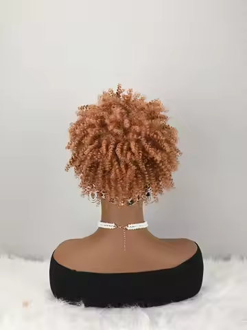 Headband Wig Curly Headband Wig With Bangs For Women Synthetic Afro Curly Hair Wig With Headband Att