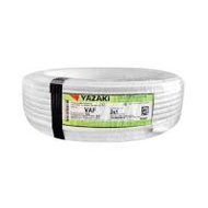สายไฟ VAF YAZAKI 2x1 ตร.มม 100 ม. สีขาว (2440)