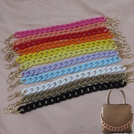Fashion Woman Handbag Strap Chain Candy Color Matte Bag Accessory Chain Bag Chain Luxury Frosted Women Clutch Shoulder Chain Hot
