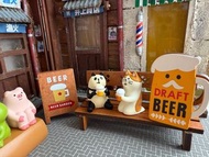 熊貓 🐼豬仔 🐷河童 食西瓜貓貓🐱公仔 手工啤酒🍻木招牌 木長椅🪑長蘑菇🍄‍🟫樹幹長椅 miniature 微型 微縮藝術 可配re-ment 扭蛋 食玩 Blythe 黏土人Rement 合用