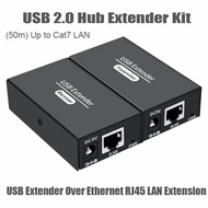 USB Extender Over Ethernet RJ45 LAN Extension 4 USB 2.0 Ports Transmit 50m/165ft Over Ethernet Cat5/
