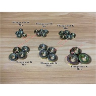 Yellow Iron Flange Nut M12 Yellow Iron Flange Cap Nut/ M12