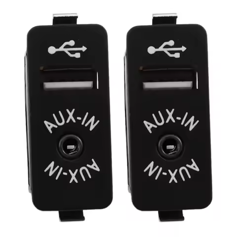 2X Car USB AUX In Plug Auxiliary Input Socket Adapter For BMW E81 E87 E90 F10 F12 E70 X4 X5 X6