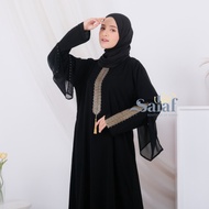 Gamis simple dan elegan 2024 abaya hitam turkey turki mewah dress