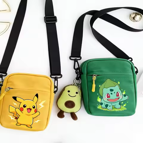 Pokemons Boys Girl Student School Messager Bag Cute Game Multiple Role Printing Square Case Travel O