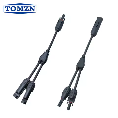 TOMZN Y-type Pv Solar Connector 1in 2out With Wire 1000v 32a Ip67 Dust-proof Water-resistant For Bat