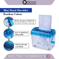 ODOSO HQ-070001 Hand ShredderHand Operated Manual Mini Paper Shredder For Home Office