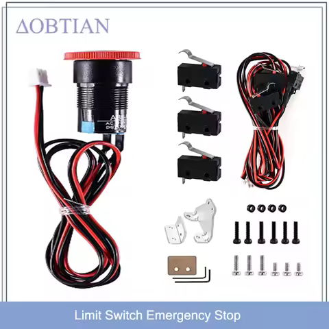 3018 Max Engraving Machine 2 Pin Limit switch and Emergency Stop Switch for CNC Wood Router Engravei