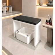 PU leather nail footrest, nail shelf, nail file chair for spa gel dryer, nail tub shelf for beauty s