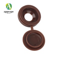 APPEAPE 200pcs Screw Cap Covers, M5 Size Fold Snap Design Hinged Screw Caps, Decorative Hinged Flip 