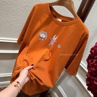 QCCC snail rabbit girl orange t-shirt