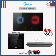 Bundle Deal - Hybrid Induction Hob + Built-In Oven + 90cm Slimline Hood (MBI-IHT261-SG + MBI-65M40-SG + MBI-90F140BK-SG)