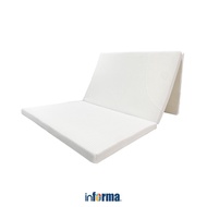 Informa Sleep 90X190X5 cm Trinn Portable Folding Mattress - White Folding Bed Mattress Roll-Up Mattr