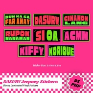 Dasurv Jeepney Stickers