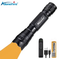Alonefire TK503 Orange Yellow Light LED Flashlight Zoomable  Portable Lantern Camping Light Photogra