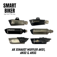 AK Performance Racing Exhaust Muffler Series – AK01 / AK02 / AK03 Universal with Stainless Steel Bod