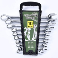 ในสต็อก ประแจปากตาย ประแจแหวนข้าง 8-19mm 6/8 piece combination wrench set 8 to 19mm dual purpose wre