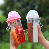 Botol 2 Sisi / Botol 2 Sekat 420 ml - Bisa COD