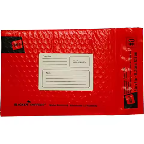 Slicker Shipper Plastic Bubble Mailer, 6"x9" GLD54010