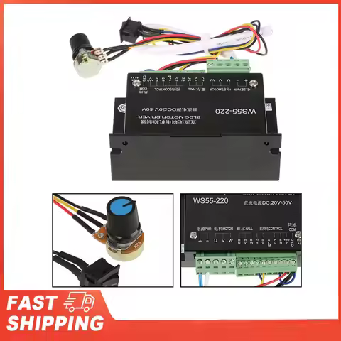 WS55-220 DC 48V 500W CNC Brushless Spindle BLDC Motor Driver Controller Motor Driver Controller