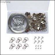 Zone 131pcs Metal Picture Wires set 30m Picture Frame Wires with Hangers Sturdy Metal Picture Frame 