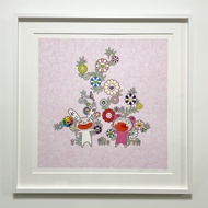 已裱框 - 村上隆 雪月花 版畫 (100版）