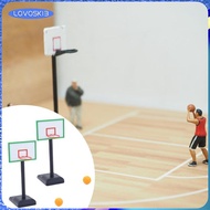 [Lovoski3] 2x Miniature Dollhouse with Basketball Hoop And Balls, 1:12 Scale Dollhouse Furniture for