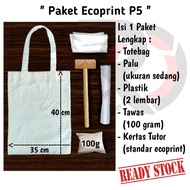 ECOPRINT TOTEBAG PACKAGE P5 COMPLETE PRACTICAL ECOPRINT BAG