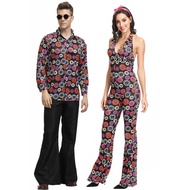 𓍝 Couples Halloween Party Peace Love Wer Power Costume Vintage Adult 60S 70S Hippie Outfits Cosp