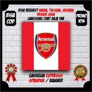 spanduk banner club bola arsenal terlaris desain keren custom ukuran 100x100cm