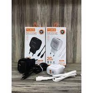 TC Fleco F-55C Type C To Type C Fast Charger PD 20W