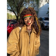 Dirty Braided Hat Show Creative Funny Beard Hat Men Women Funny Unique Funny Hat Trendy Headgear Pho